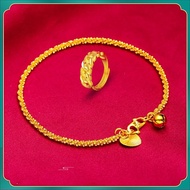 Emas 916 lelong Bracelet for Women Fashion Buy 1 Take 1 Cincin 1 Set Lelong Gelang + Cincin