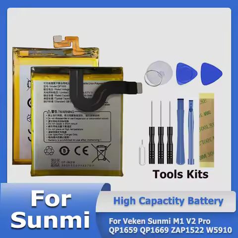 XDOU New QP1659 QP1669 ZAP1522 W5910 Replace Battery For Veken Sunmi M1 V2 Pro Qp1659 Qp1669 Zap1522