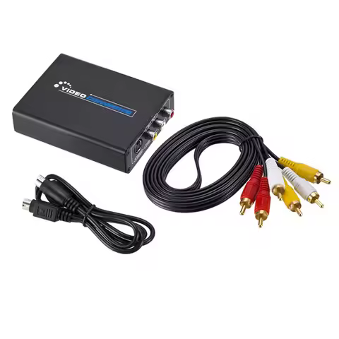 AV+S-Video to HDMI-Compatible AV Video Converter HDTV 1080P HD Video Audio RCA to Digital Signal Dec