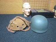 WJ1二戰部門 似瓜皮安全帽)1/6德軍野戰頭盔一頂(附柔軟麂皮內襯) mini模型 LT:6166