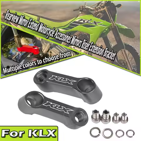 10mm 8mm Rearview Mirror Extend Motorcycle Accessories Mirrors Riser Extension Bracket For KLX 300 2