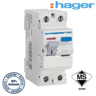 ELCB HAGER 40A 2 POLE 100mA 63A 2POLE ELCB RCCB 100% ORIGINAL