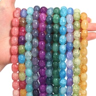 Barrel Beads Irregular glass floral barrel bead bracelets, necklaces, earrings,
