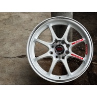 New Car Sport Rim RAYS CE28 Wheels 15x6.5J 8x100/114.3 ET40 Pearl White + CPL - READY STOCK