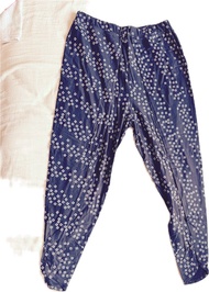 Plain People dark Blue pattern pants- Made in Japan
