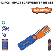 [ WADFOW ] (WBS2602) 12pcs Impact Screwdriver Bits Set | S2 Steel | PH2 | 250mm