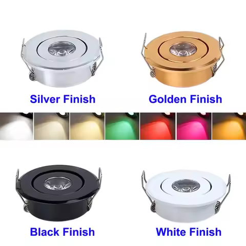 DC 12V 24V Recessed LED Down Lights 3W 40mm Hole Yacht Boat Ship Light RV Touring Solar Power LED Pu