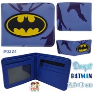 Batman Pattern Folding Wallet biru Batman Wallet/ Batman Children's Wallet/ Boys' Wallet