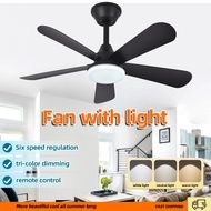 26or42inch Low Profile Ceiling Fan with Light and Remote Control, LED Dimmable DC ReversibleModern, 