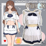 KOIMONO Frilly Joshi Kosei - Open Shoulder Cute Bow Sailor JK Japanese Uniform Style Daily and Sexy 