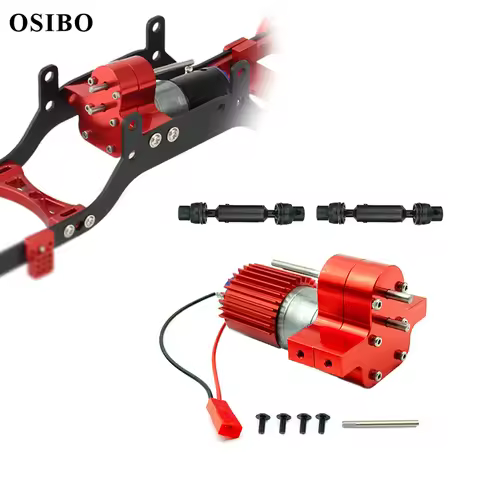 Metal Transfer GearBox 370 Brush Motor with Drive Shaft for WPL C14 C24 B24 B36 MN D90 MN99S RC Car 