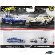 Hot Wheels Premium 2024 Car Culture Twin Pack - Custom Corvette Stingray Coupe & 69 COPO Corvette