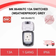 MK 86486 1 Gang 13A Outdoor Weatherproof IP66 Switch Socket Outlet (SIRIM)