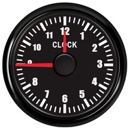 Car Blue Backlight Clock Gauges Instrument 52mm 0-12Hours Show Clock Meters White Hourmeters Marine 