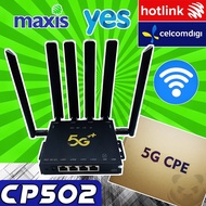 ROUTER WIFI 6 CP502 5G NR CPE Qualcomm X55 Hotspot Internet Tanpa Had Modem Rumah Tanpa Wayar Berkua