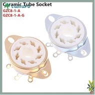 TAMAKO 1Pcs Valve Base, Octal 8Pin K8A Ceramic Tube Socket,  DIY PCB Mount Tin-Plated GZC8-1-A GZC8-