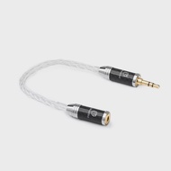 HiFi Headphone Adapter Hi-end Pure Silver Core 3.5mm /4.4mm Aux Cable 3.5mm Female Splitter Earphone