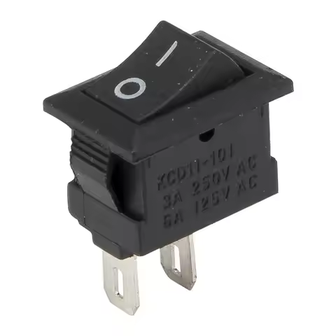 10pcs / lot KCD1-11-2P perforate 13.5 x 9 mm 2 pin ON - OFF small boat rocker switch power switch KC
