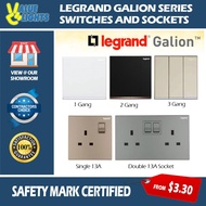 Legrand Galion Designer Switch Socket Doorbell Heater Safety Mark White SIlver Champagne Rose Gold Black