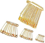Mix Different Size Golden Colour Safety pin/Saree pin Set (60 Quantity)