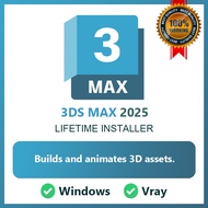 3DS MAX 2025 VRAY Latest Version Windows 10 11 macOS 10-26 Lifetime Use Fast Delivery