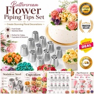 Russian Piping Nozzle Cake Cream Icing Nozzle Bunga Nozzle Flower Piping Tips Cake Decoration 俄罗斯裱花嘴