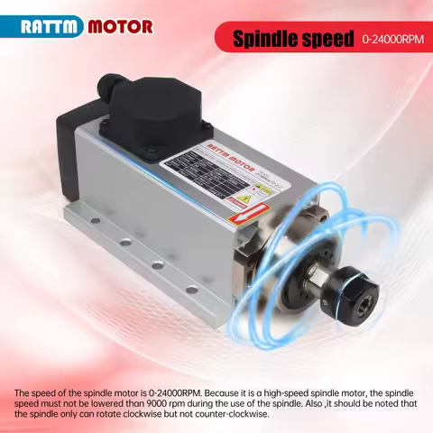 GDZ-80x73-2.2 Square 2.2KW ER20 Air Cooled Cooling spindle motor For CNC Router Milling Drilling Mac