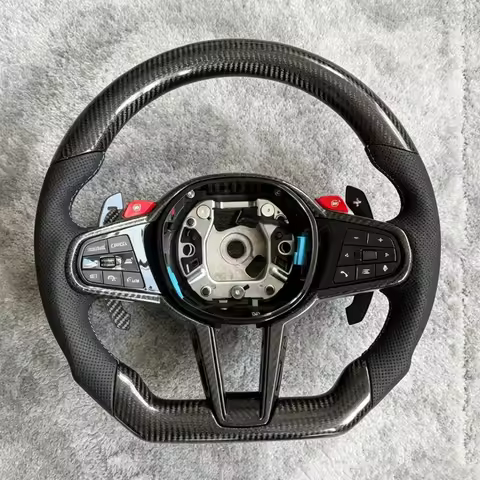 Carbon Fiber M Power CS Steering Wheel For BMW G30 G31 G32 G38 X3 G01 X4 G02 M2 G87 M3 G80 M4 G82 G4