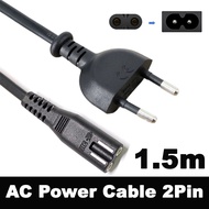 สายไฟ AC Power Cable 2Pin 1.5m For Dell Laptop Charger Canon Epson Printer Radio Speaker PS4 XBOX LG