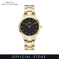 Daniel Wellington Iconic Link 28/32mm Gold watch with Black Dial - DW Watch for Women - Fashion Watch - DW Official - Authentic นาฬิกา ผู้หญิง นาฬิกา ข้อมือผญ