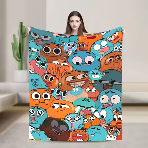 The Amazing World Of Gumballs Throw Blanket for Couch Soft Cozy Plush Blanket 50x60 Inch Multi-size 