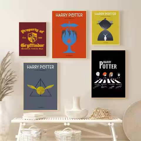Film Harry P-Potter Hogwarts School Poster Decoration Bedroom Home Wall Sticker Prints Painting Livi