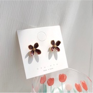 S925 Four Leafs 3D Daisy Flower Earrings  韩系小姐姐立体雏菊耳环耳钉