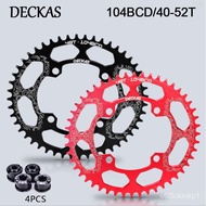 DECKAS 104BCD Chainring Narrow Wide Tooth MTB Bike Chainring 40T 42T 44T 46T 48T 50T 52T Bicycle Cha