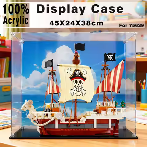 Acrylic displaycase for 75639 bricks set display box for The Going Merry Pirate Ship Building block 