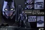 全新啡盒現貨 Hot Toys -MMS356-蝙蝠俠對超人：正義曙光MMS356【重裝蝙蝠俠黑電鍍特別版】1/6 Armored Batman Black Chrome Version