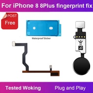 For iP 8G 8+ 8 Plus Waterproof +Return Home Button Flex+Touch ID Home Fingerprint Sensor Extend Conn