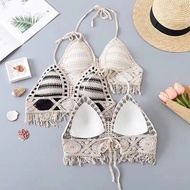 New Crochet Swimwear Boho Crochet Top Swimsuit For Beach Outfit Woman