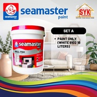 SYK Seamaster Wall-Tex (18 Liter White) Interior Arcylic Emulsion Paint Wall Paint 7700 White Cat Dinding Dalam Cat Air Cat Dalam Rumah Putih