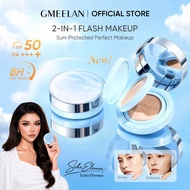 GMEELAN Sunscreen Cushion Foundation SPF50 PA++++ + Setting Spray Full Coverage Matte Long-Lasting W