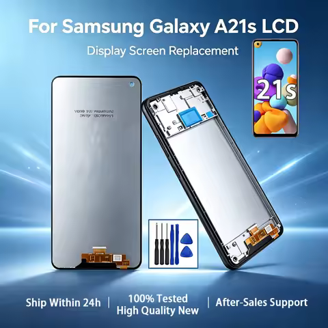 A21S For Samsung Galaxy A21s SM-A217F 6.5 Inch PLS LCD Touch Digitizer Screen Spare Repair Replaceme