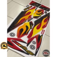 STICKER STRIPE BODY SET / COVERSET LC135 V1 MORITAKA SET API MERAH ORIGINAL YAMAHA