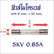 Fuse For Microwave Oven Size 6 Mm. X 40 0.65A 0.7A 0.75A 0.8A 0.9A