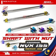 NVX Front Tyre Shaft with Nut Titanium for YAMAHA NVX 155