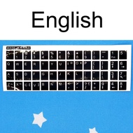 English Sticker For PC / Laptop Keyboard Color Black & Fonts White / Color White & Fonts Black