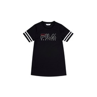 FILA KIDS 女童吸濕排汗針織洋裝-黑色 5DRX-8406-BK