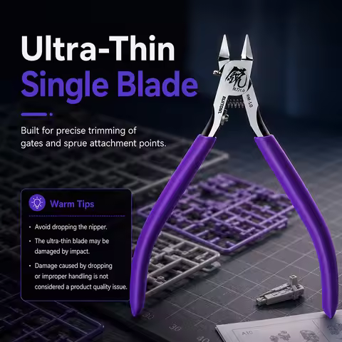 Model Nippers Ultra-Thin Single-Edged Gundam Model Building Tools for Beginners to Repair and Fix Pl