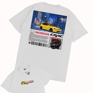 COD Ready Stock Unisex KARIMAKE ID HONDA CIVIC FERIO EK9 TYPE R JDM V2-V1 Black Printed T shirt S-5X