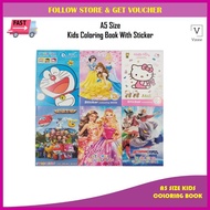 🔥 HOT SALES 🔥KIDS MINI A5 COLORING STICKER BOOK GIFT SOUVENIR / BUKU WARNA KANAK KANAK