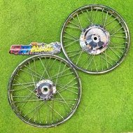 SET RIM STD EGO , NOUVO S, AVANTAZ, SOLARIZ, EGO LC SIZE RIM 17 x 1.40 DEPAN BELAKANG SIAP STRING MC